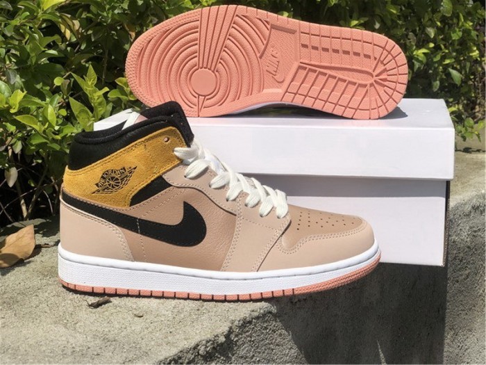 Authentic Air Jordan 1 Mid SE “Particle Beige” Women Size