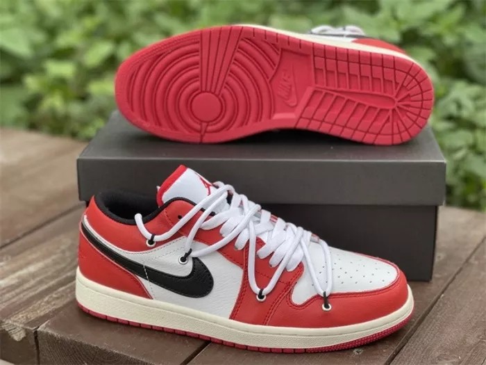Authentic Air Jordan 1 Low Red White