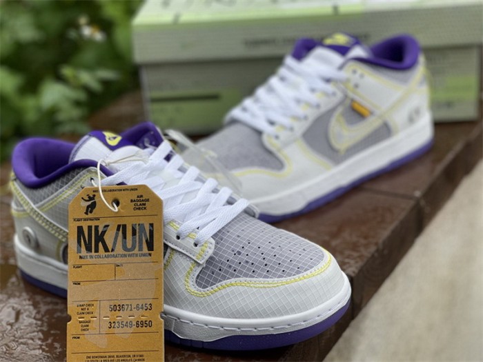 Authentic Union x Nike Dunk Low Purple Yellow