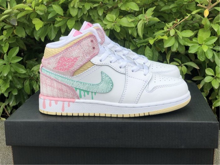Authentic Air Jordan 1 Mid Paint Drip