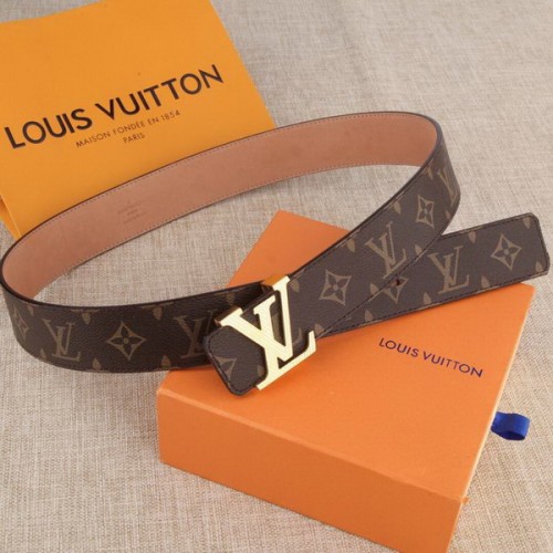 Super Perfect Quality LV Belts(100% Genuine Leather Steel Buckle)-3808