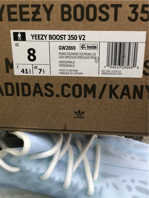 Authentic Yeezy Boost 350 V2 Mono Ice