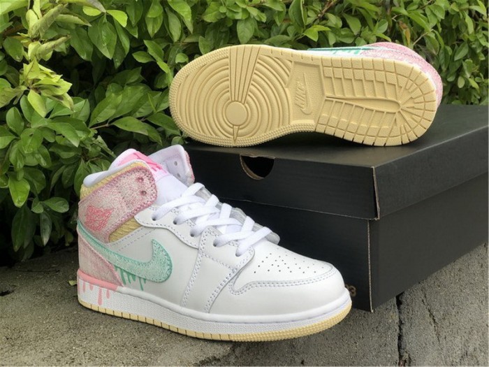 Authentic Air Jordan 1 Mid Paint Drip