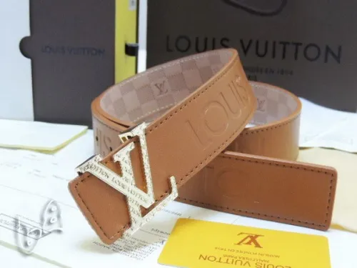 Super Perfect Quality LV Belts(100% Genuine Leather Steel Buckle)-4231
