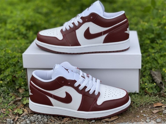 Authentic Air Jordan 1 Low Team Red