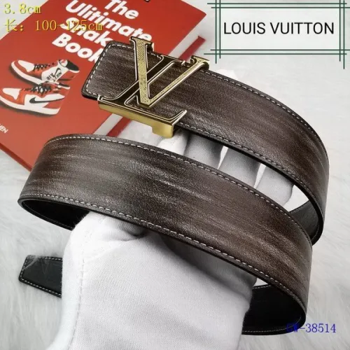 Super Perfect Quality LV Belts(100% Genuine Leather Steel Buckle)-3635