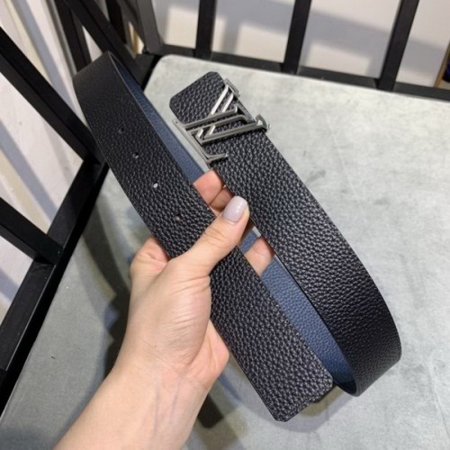 Super Perfect Quality LV Belts(100% Genuine Leather Steel Buckle)-3836