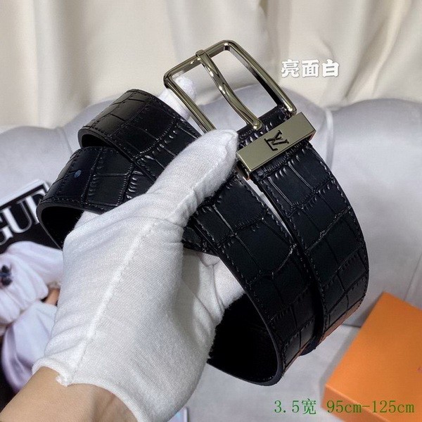 Super Perfect Quality LV Belts(100% Genuine Leather Steel Buckle)-2725