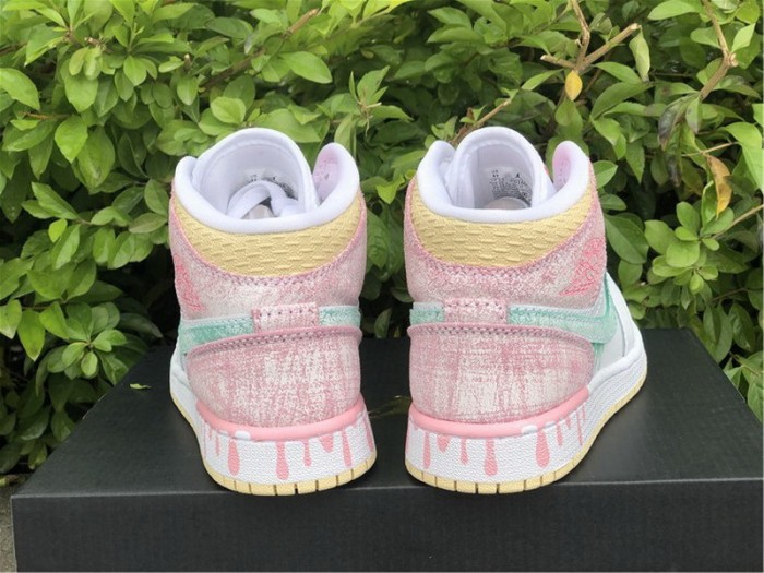 Authentic Air Jordan 1 Mid Paint Drip