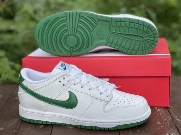 Authentic Nike Dunk Low White Green