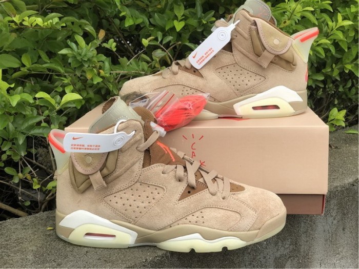 Authentic Travis Scott x Air Jordan 6 “British Khaki”