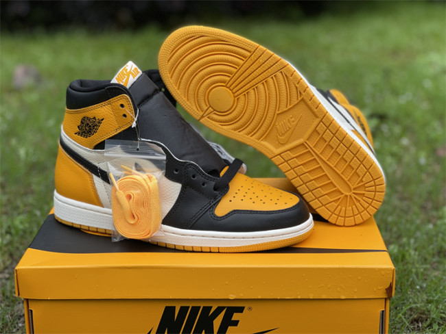 Authentic Air Jordan 1 High OG “Yellow Toe” 2022 Women