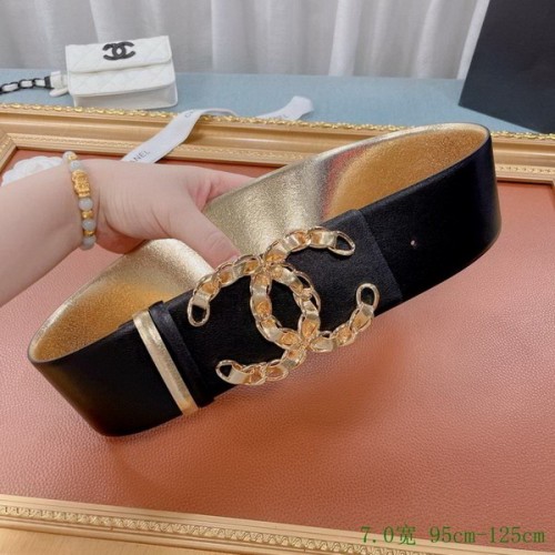 Super Perfect Quality CHNL Belts(100% Genuine Leather,steel Buckle)-257