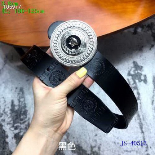 Super Perfect Quality Versace Belts(100% Genuine Leather,Steel Buckle)-373