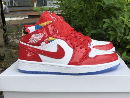 Authentic Air Jordan 1 Mid Red White