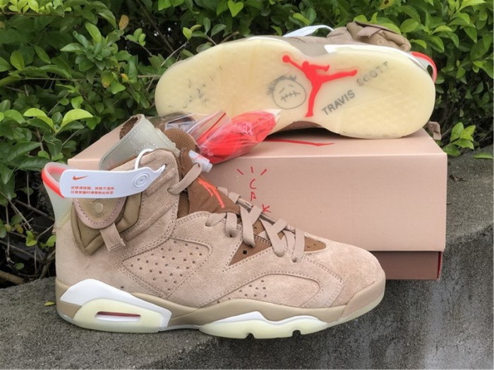 Authentic Travis Scott x Air Jordan 6 “British Khaki”