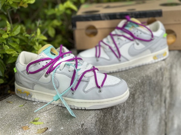 Authentic OFF-WHITE x Nike Dunk Low “The 50” DM1602 100