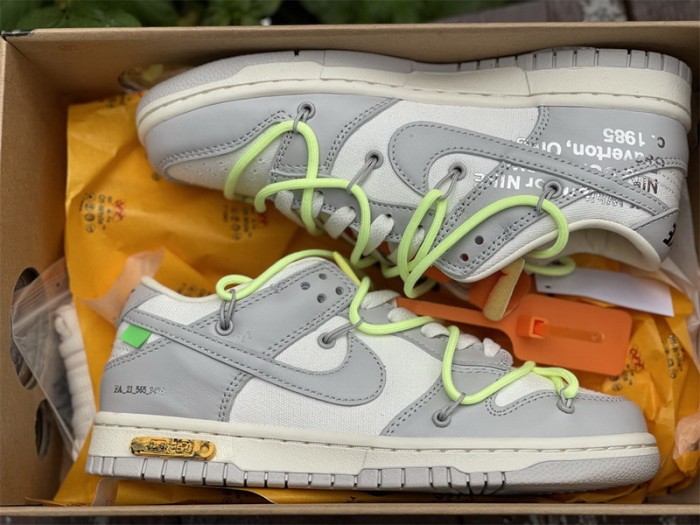 Authentic OFF-WHITE x Nike Dunk Low “The 50” DM1602 128