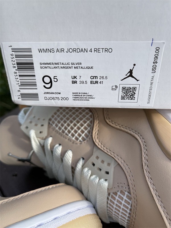 Authentic Air Jordan 4 WMNS “Shimmer”