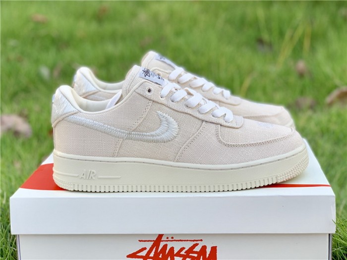 Authentic Stussy x Nike Air Force 1 Low “Fossil Stone”