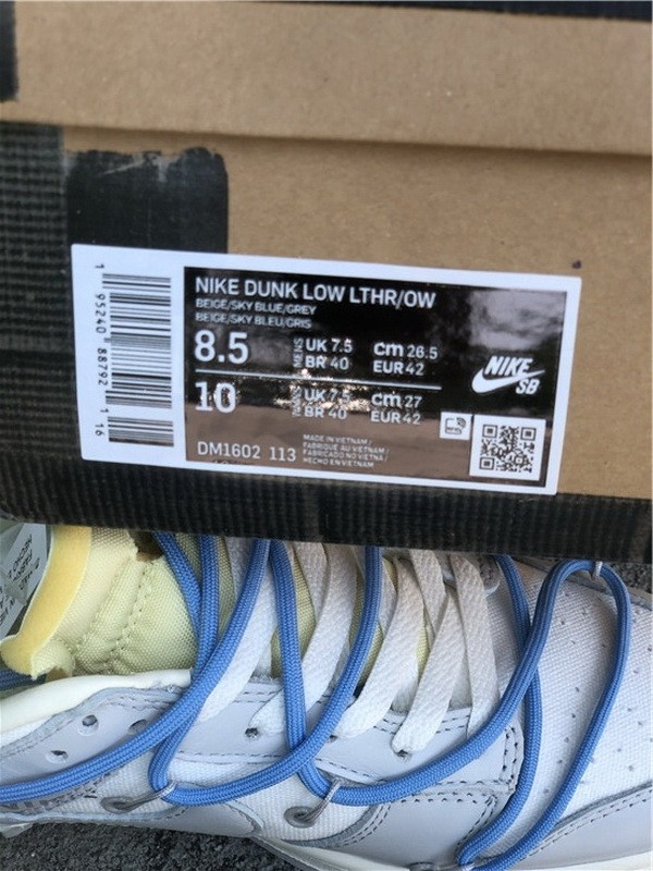 Authentic OFF-WHITE x Nike Dunk Low “The 50” DM1602