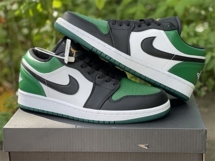 Authentic Air Jordan 1 Low Pine Green