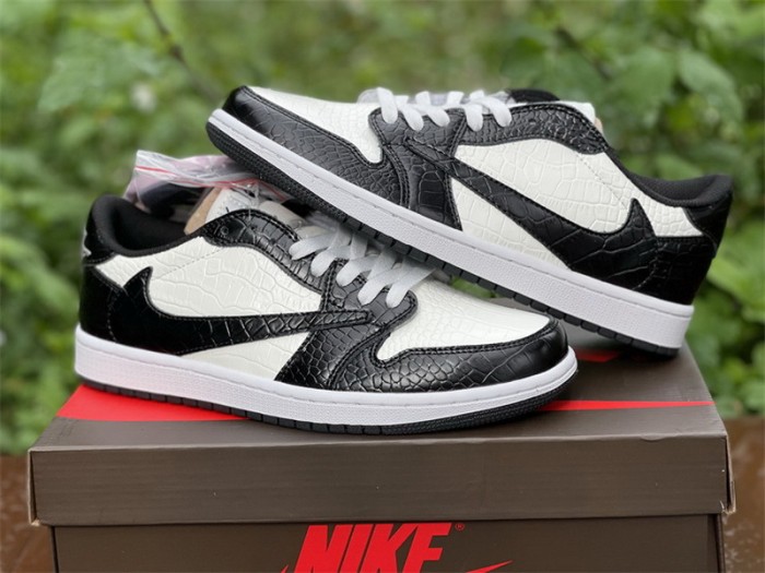 Authentic Travis Scott x Air Jordan 1 Low Black White