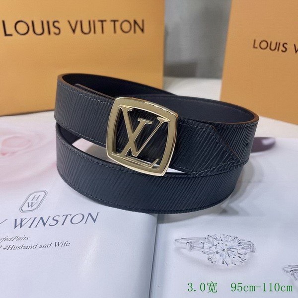 Super Perfect Quality LV Belts(100% Genuine Leather Steel Buckle)-2630