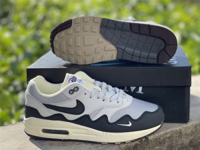 Authentic Patta x Nike Air Max 1 Black Grey