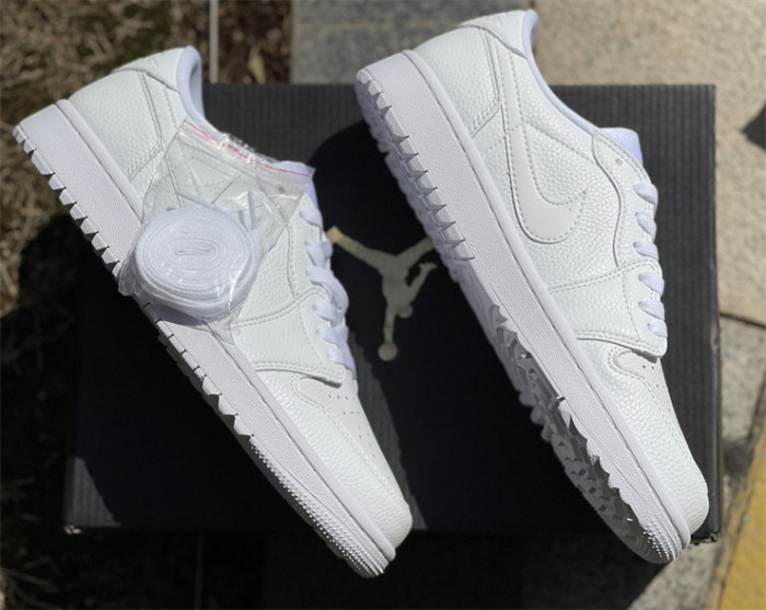 Authentic Air Jordan 1 Low Golf “Triple White”