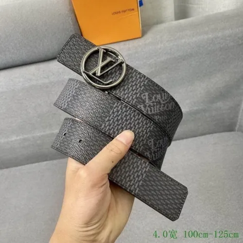 Super Perfect Quality LV Belts(100% Genuine Leather Steel Buckle)-3015