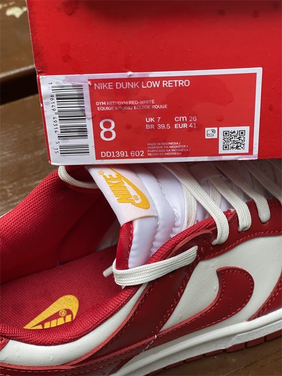 Authentic Nike Dunk Low “Gym Red”