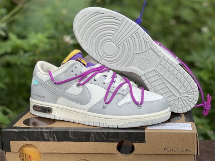 Authentic OFF-WHITE x Nike Dunk Low “The 50” DM1602 111