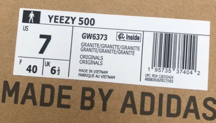 Authentic Yeezy Boost 500 Granite