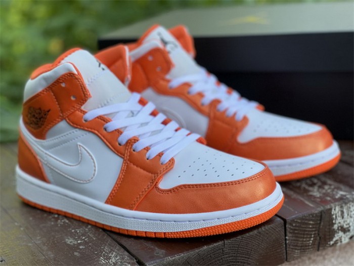 Authentic Air Jordan 1 Mid SE White Orange