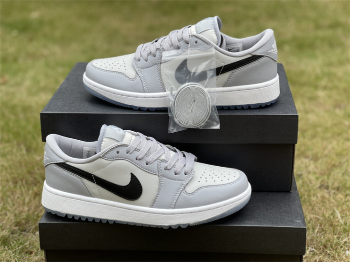 Authentic Air Jordan 1 Low Golf “Wolf Grey”