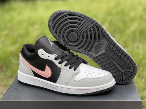 Authentic Air Jordan 1 Low Grey Pink GS