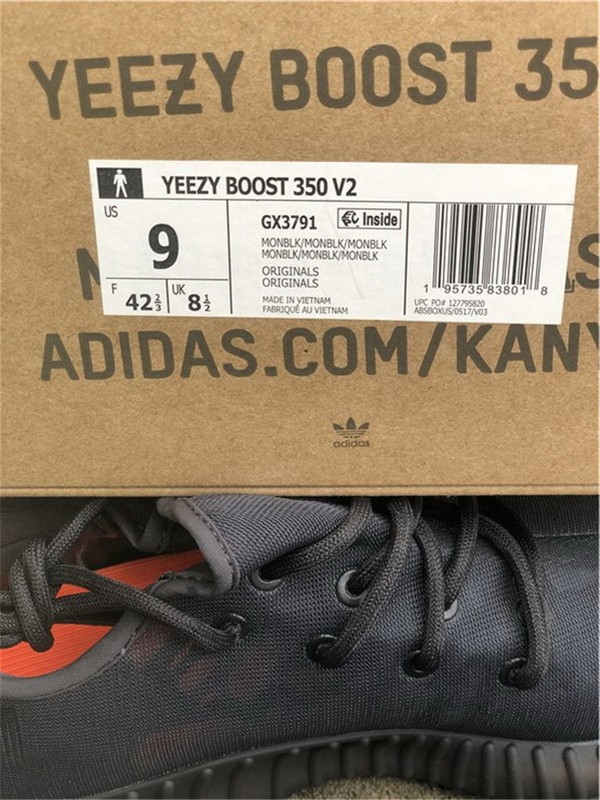 Authentic Yeezy Boost 350 V2 Mon Black