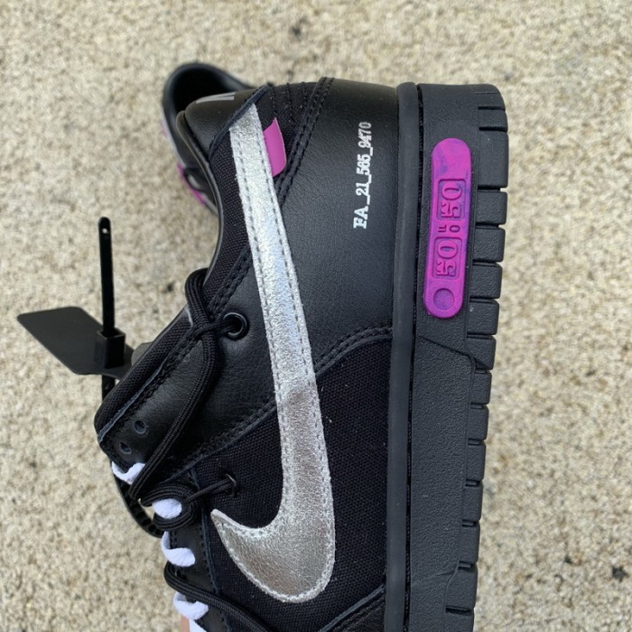 Authentic OFF-WHITE x Nike Dunk Low “The 50” DM1602 001