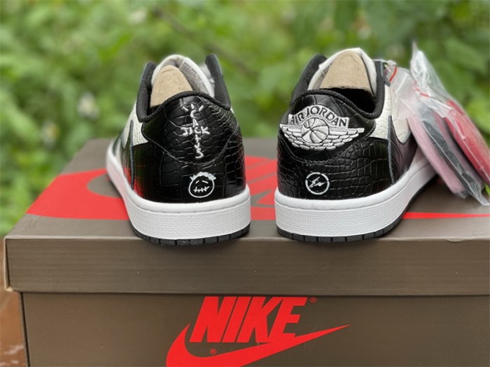 Authentic Travis Scott x Air Jordan 1 Low Black White