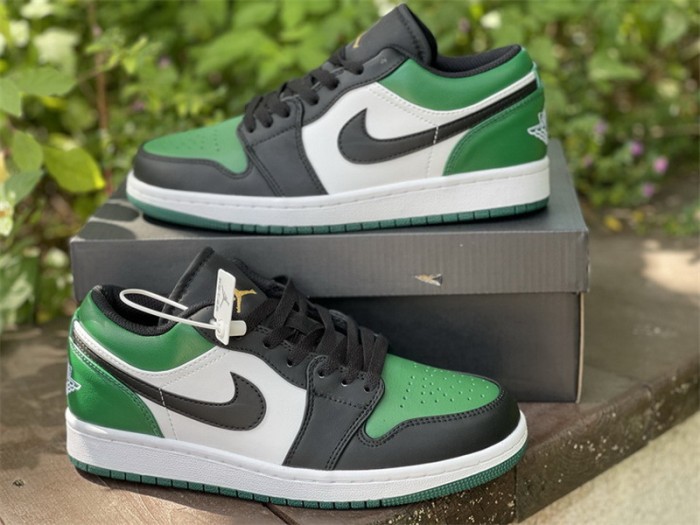 Authentic Air Jordan 1 Low Pine Green