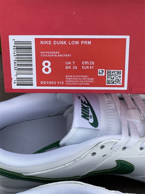 Authentic Nike Dunk Low White Green
