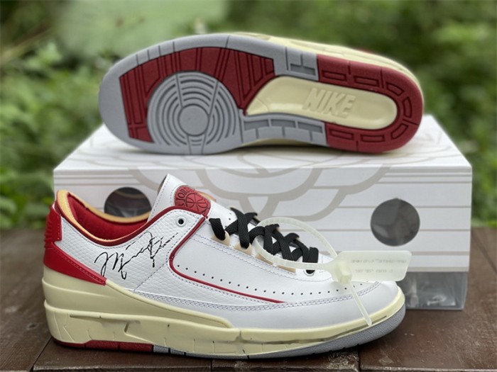 Authentic OFF-WHITE x Air Jordan 2 Low SP White ( with correct boxes)