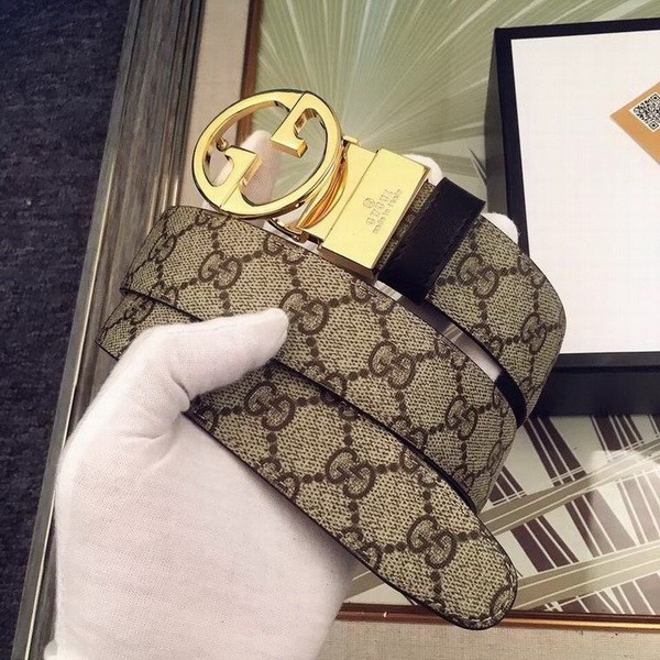 Super Perfect Quality G Belts(100% Genuine Leather,steel Buckle)-4418