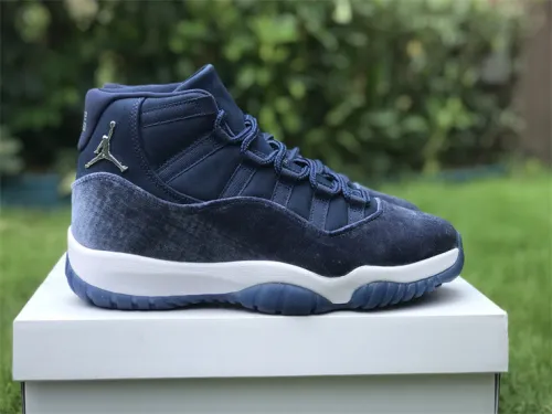 Authentic Air Jordan 11 Velvet “Midnight Navy” Women Shoes
