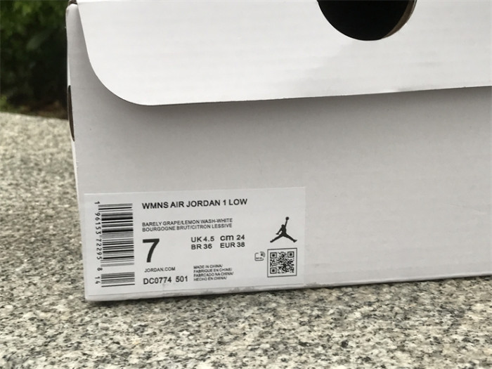 Authentic Air Jordan 1 Low Barely Grape Women Shoes