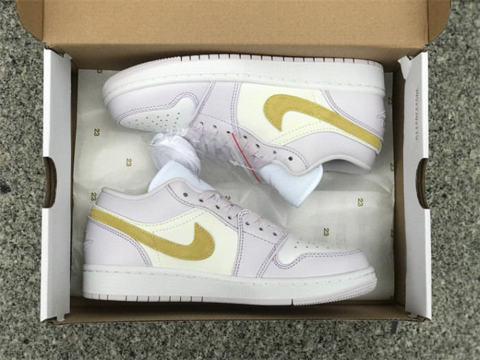 Authentic Air Jordan 1 Low Barely Grape Women Shoes