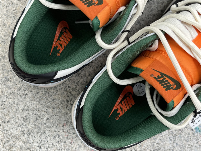 Authentic Nike Dunk Low White Black Green