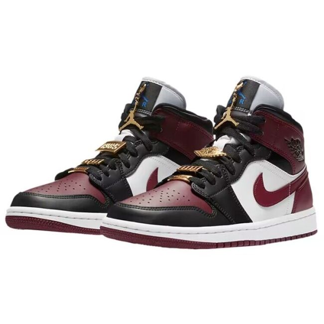 Authentic Air Jordan 1 Mid SE Fearless Maroon GS