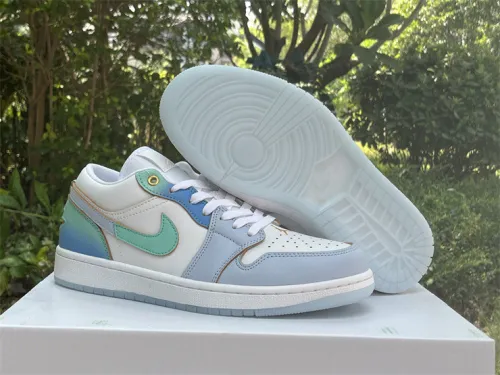 Authentic Air Jordan 1 Low SE “Emerald Rise” GS